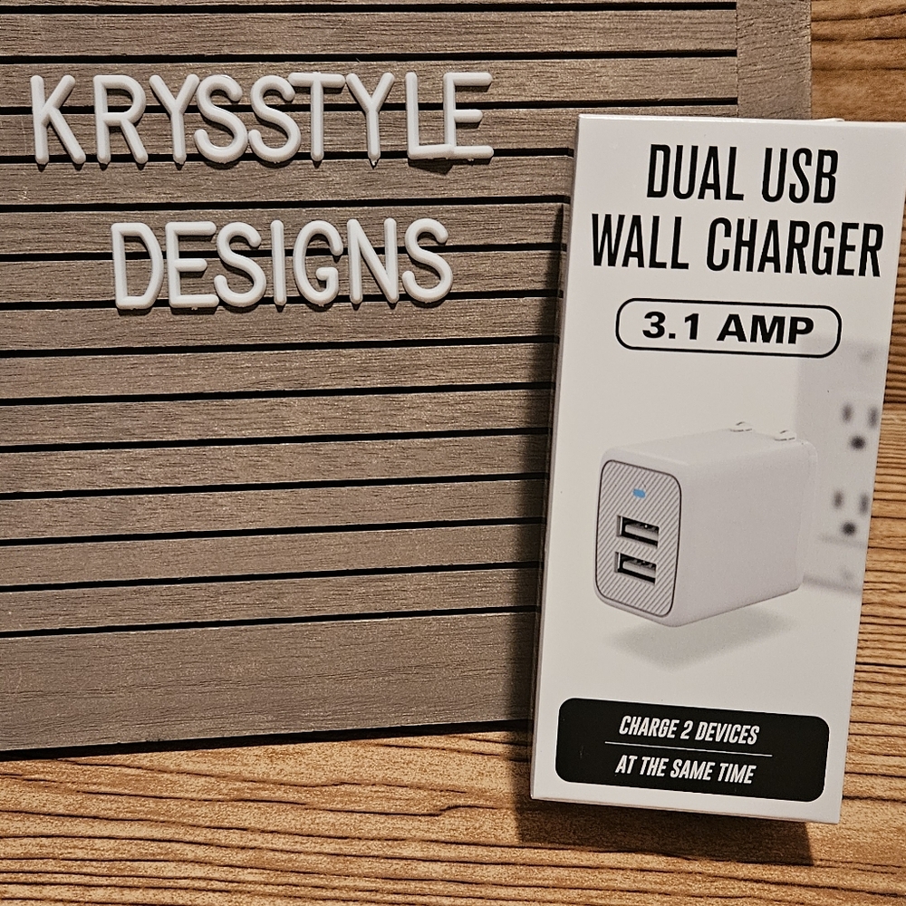 Dual USB Wall Charger 3.1 Amp Brick